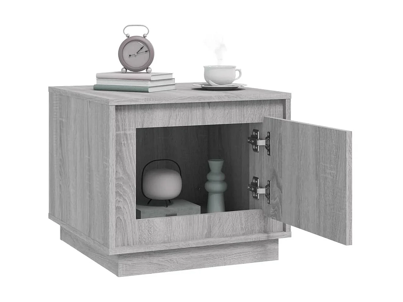 Salontafel 51x50x44 cm bewerkt hout grijs sonoma eikenkleurig NL17757