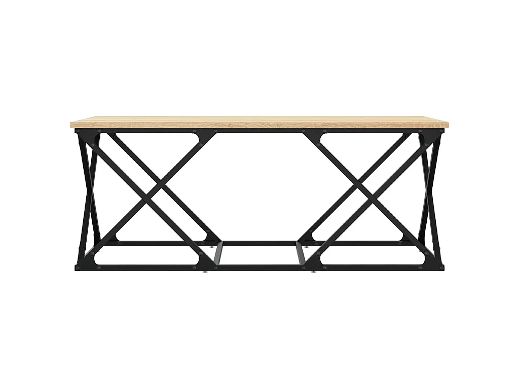 Table basse chêne sonoma 100x49x40 cm bois d'ingénierie OFR80935 BonneVie Meuble