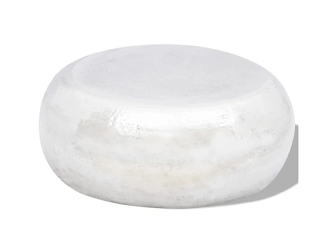 Table basse martelée en aluminium Argenté OFR80594 BonneVie Meuble