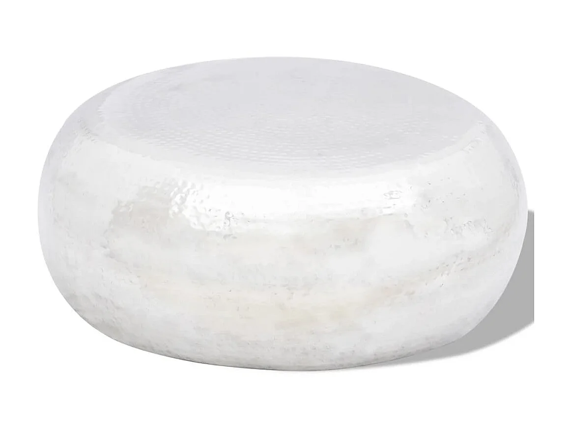 Table basse martelée en aluminium Argenté OFR80594 BonneVie Meuble