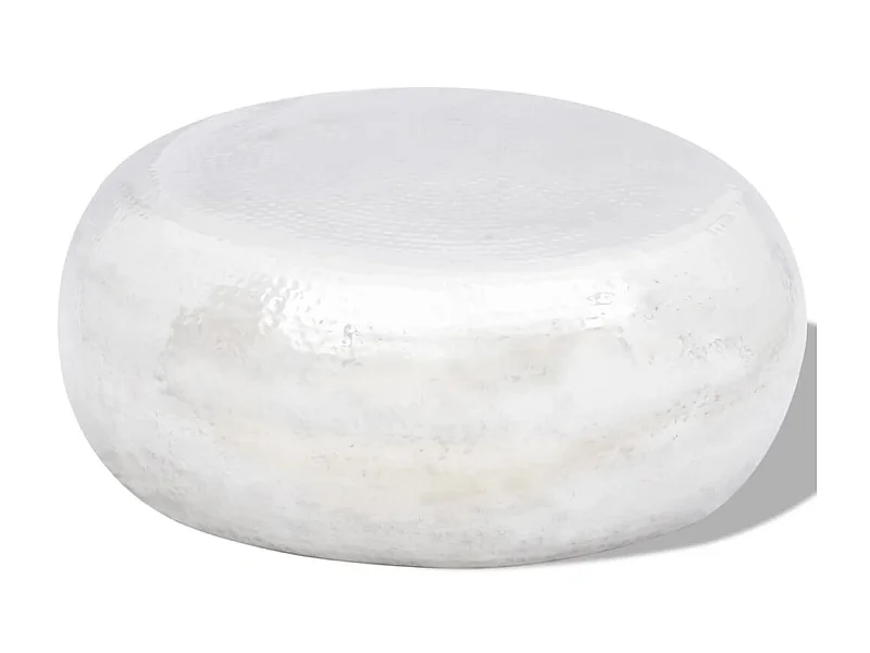 Table basse martelée en aluminium Argenté OFR80594 BonneVie Meuble
