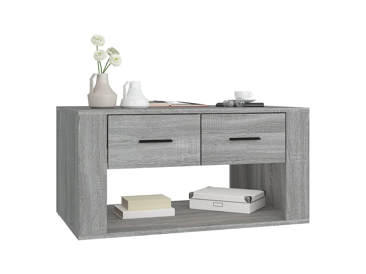 Mesa de centro madera contrachapada gris Sonoma 80x50x40 cm ES41569