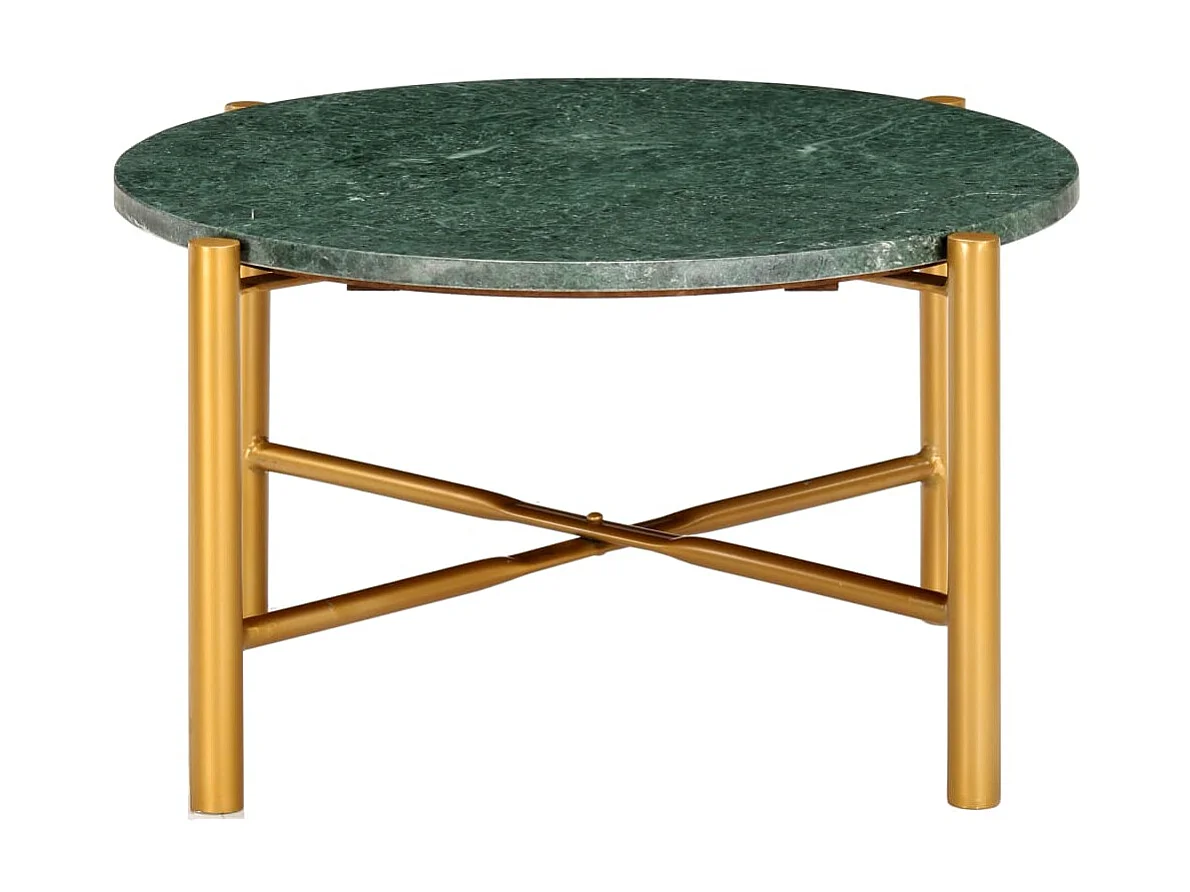 Table basse Vert 60x60x35 cm Pierre véritable et texture marbre OFR55304 BonneVie Meuble