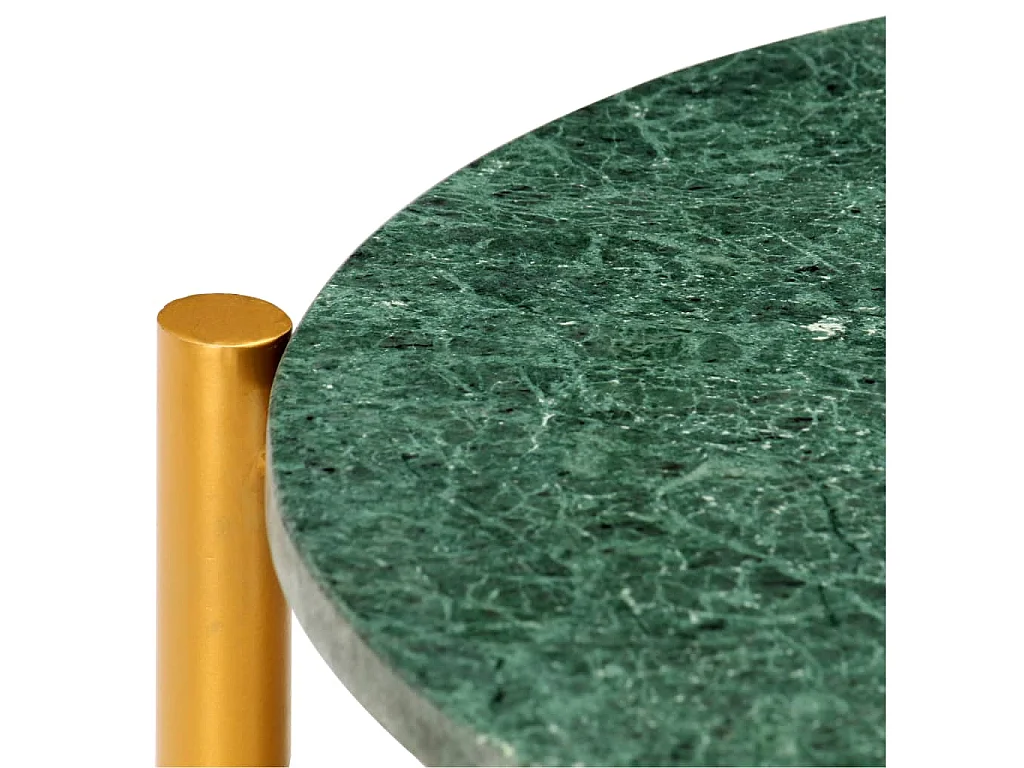 Table basse Vert 60x60x35 cm Pierre véritable et texture marbre OFR55304 BonneVie Meuble