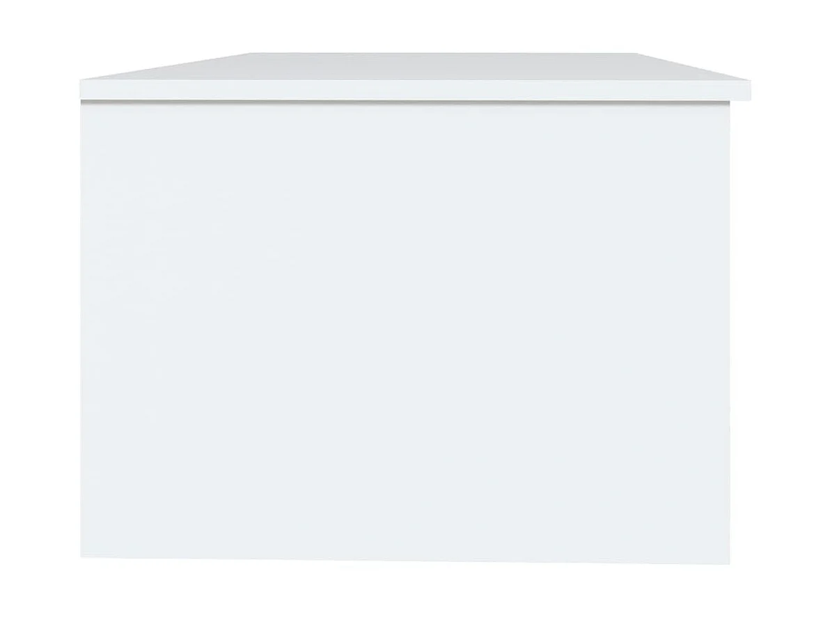Table basse blanc 102x50x36 cm bois d'ingénierie OFR63033 BonneVie Meuble