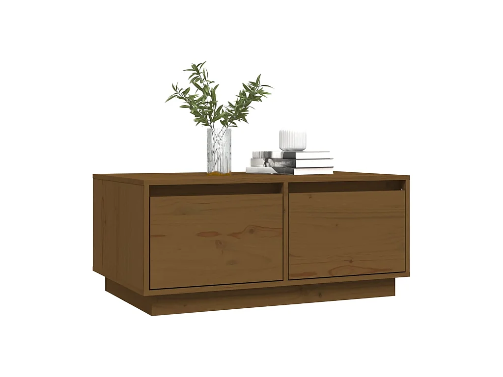 Salontafel 80x50x35 cm massief grenenhout honingbruin NL68927