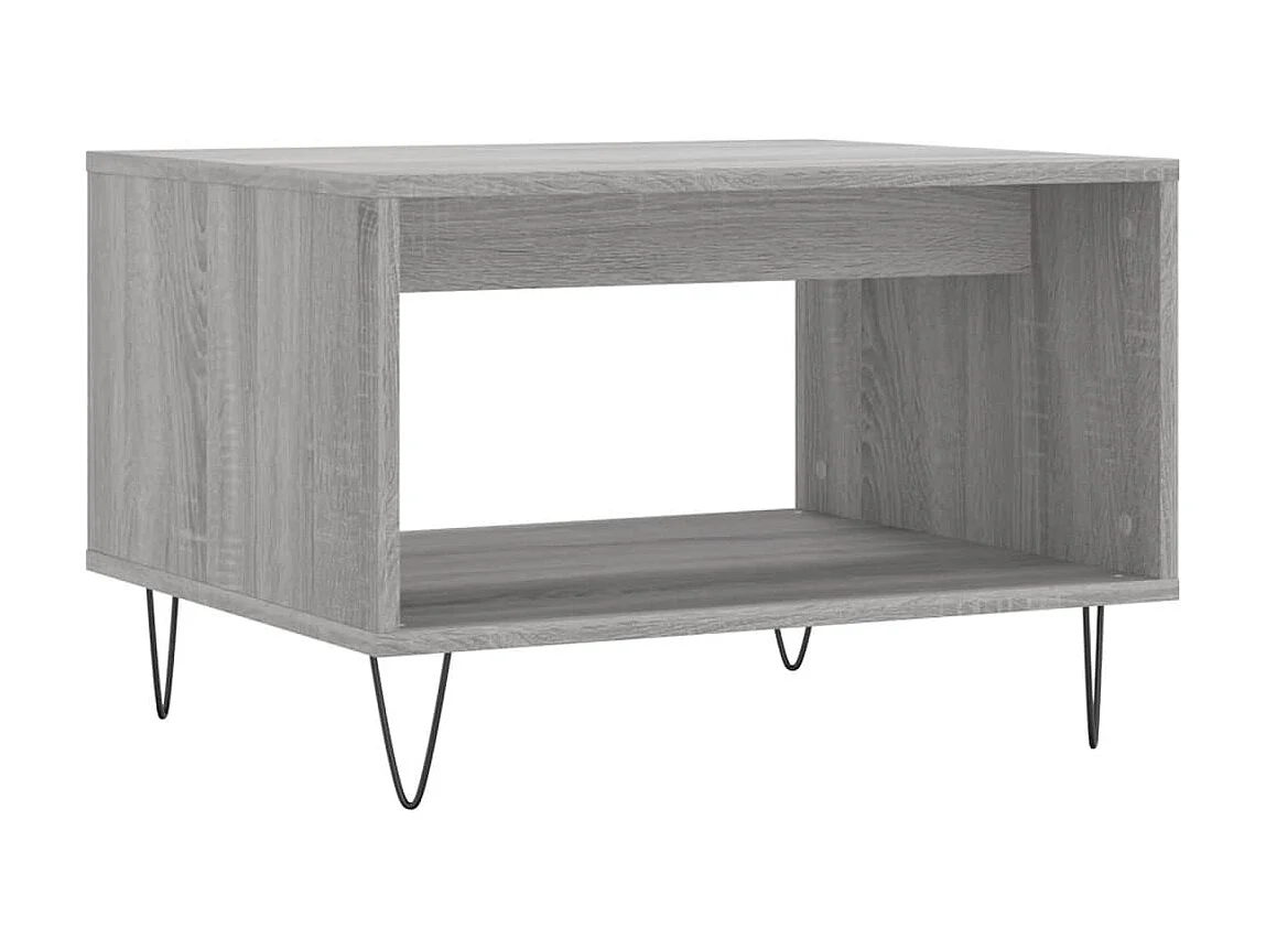 Table basse sonoma gris 60x50x40 cm bois d'ingénierie OFR44644 BonneVie Meuble
