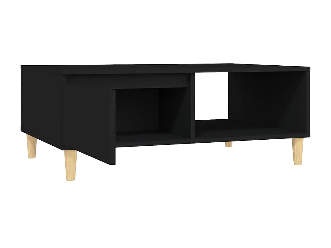 Mesa de centro madera contrachapada negro 90x60x35 cm ES77029