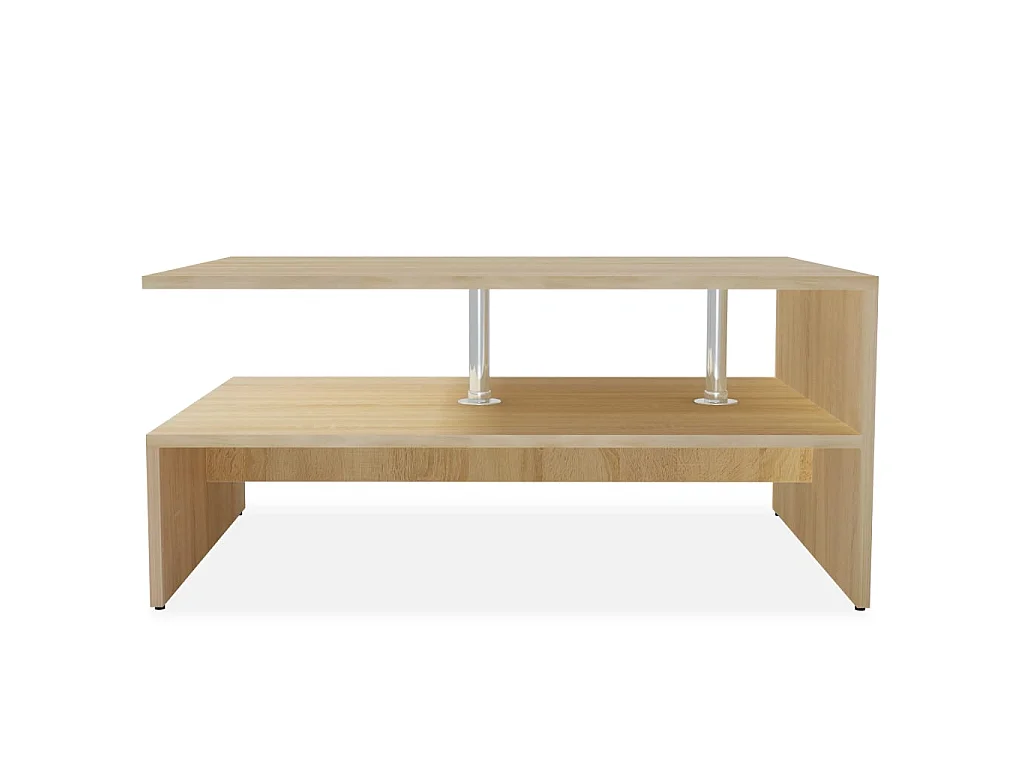 Table basse en aggloméré 90 x 59 x 42 cm Chêne OFR59033 BonneVie Meuble