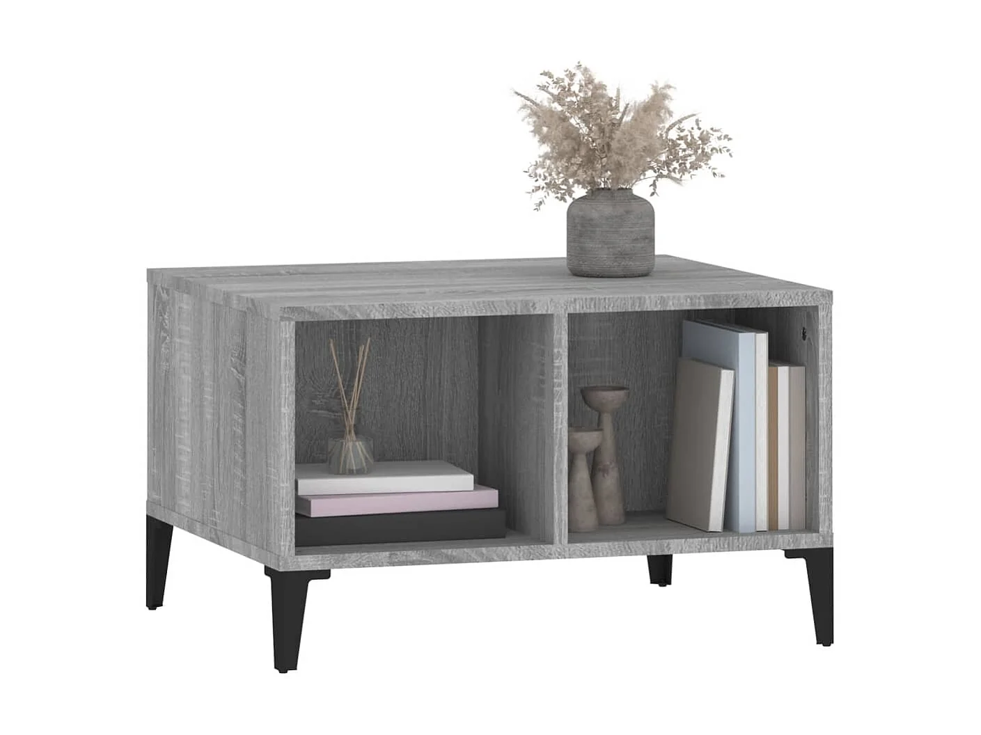 Table basse Sonoma gris 60x50x36,5 cm Bois d'ingénierie OFR22623 BonneVie Meuble