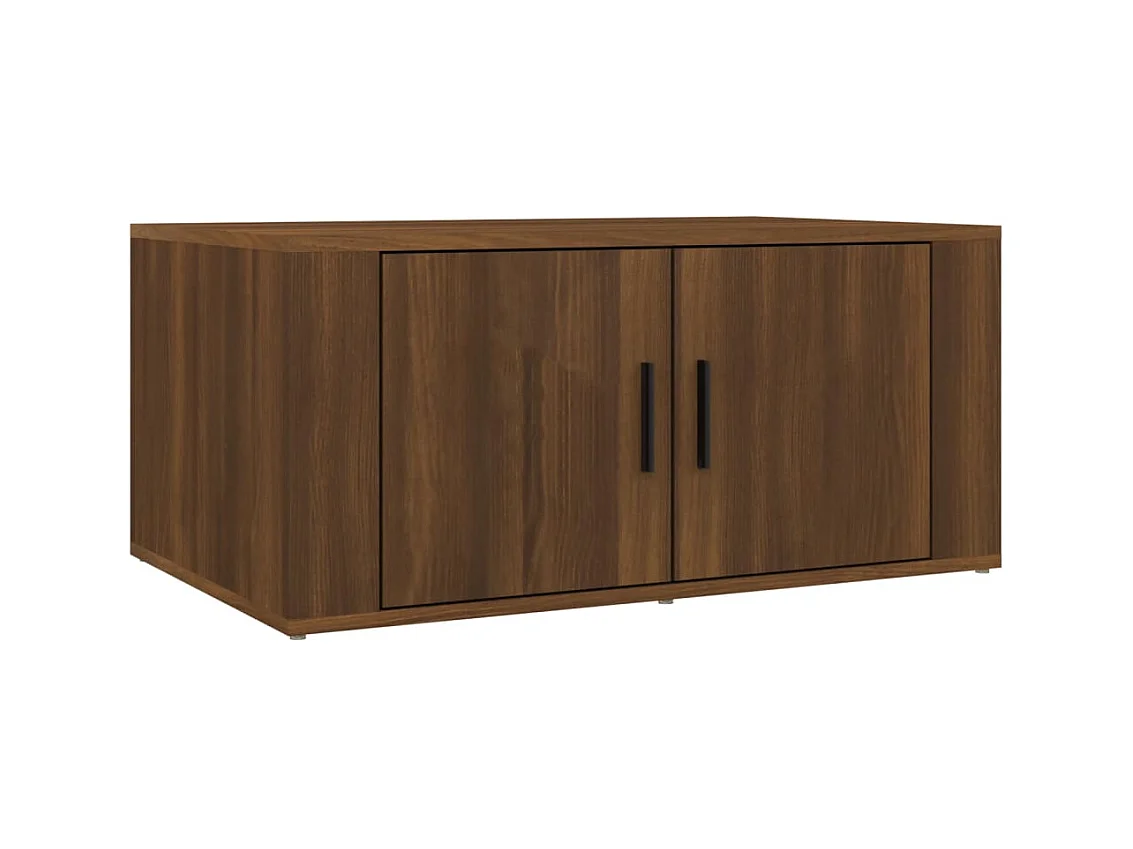 Salontafel 80x50x36 cm bewerkt hout bruin eikenkleur NL64432