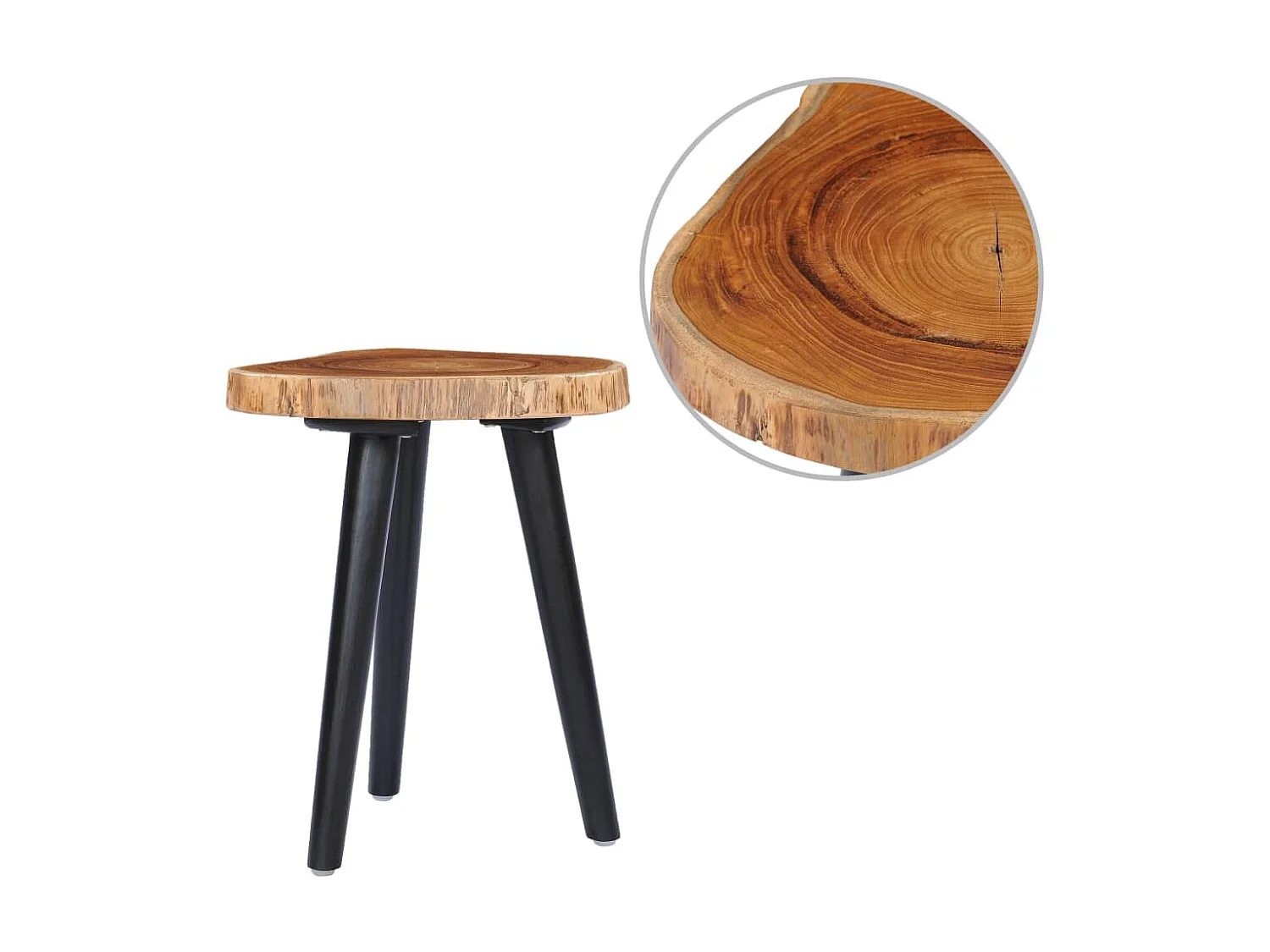 Table basse 40x45 cm Teck solide OFR98730 BonneVie Meuble