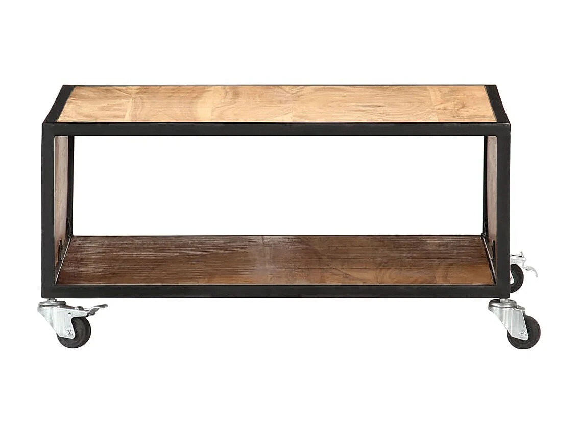 Table basse 70x70x32 cm Bois solide d'acacia OFR96894 BonneVie Meuble