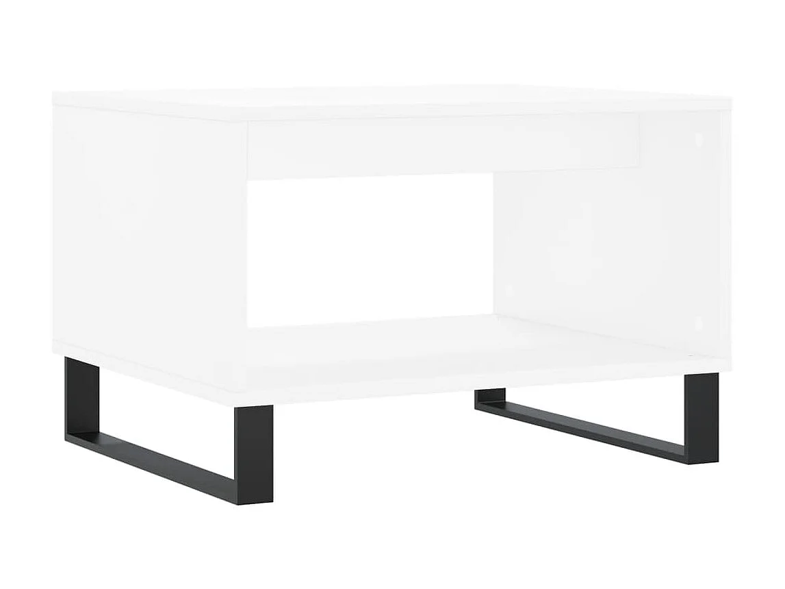 Mesa de centro madera de ingeniería blanca 60x50x40 cm ES76872