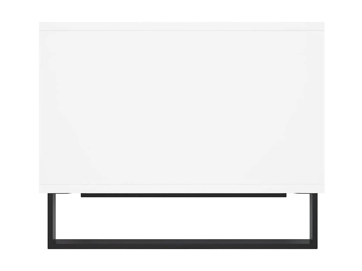 Mesa de centro madera de ingeniería blanca 60x50x40 cm ES76872