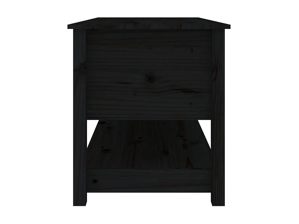 Table basse Noir 102x49x55 cm Bois massif de pin OFR32686 BonneVie Meuble