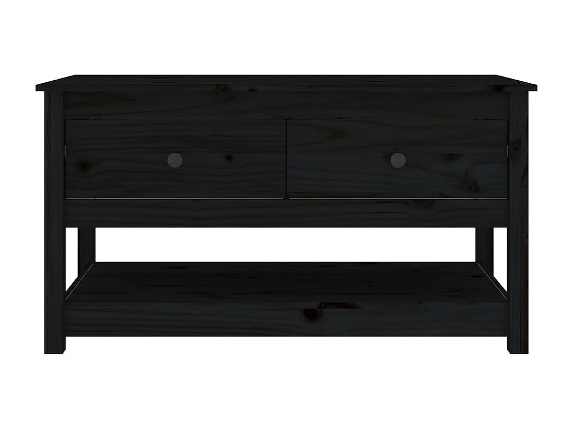 Salontafel 102x49x55 cm massief grenenhout zwart NL38308