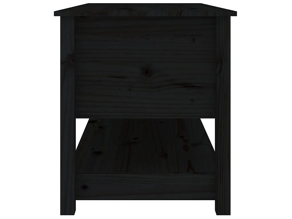 Salontafel 102x49x55 cm massief grenenhout zwart NL38308