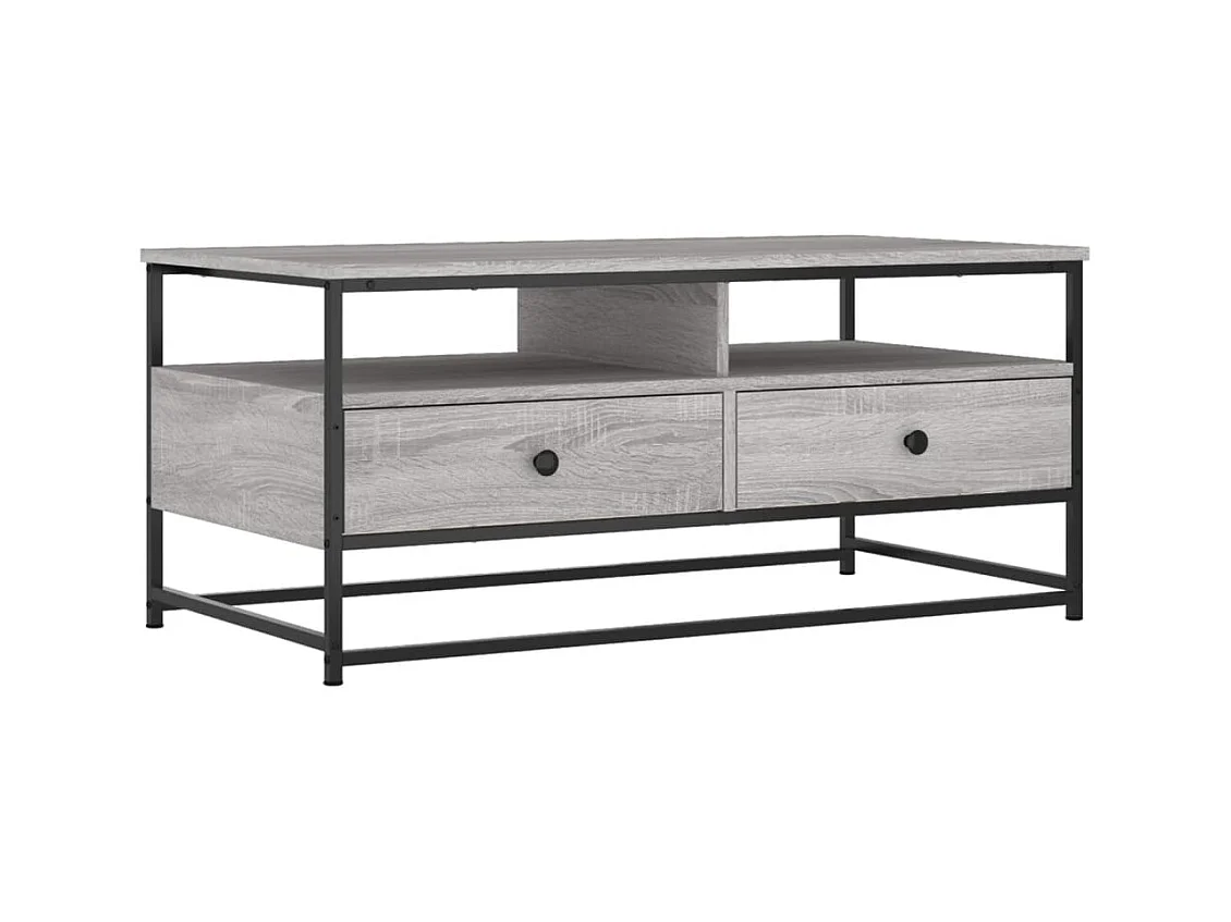 Mesa de centro madera de ingeniería gris Sonoma 100x51x45 cm ES34461
