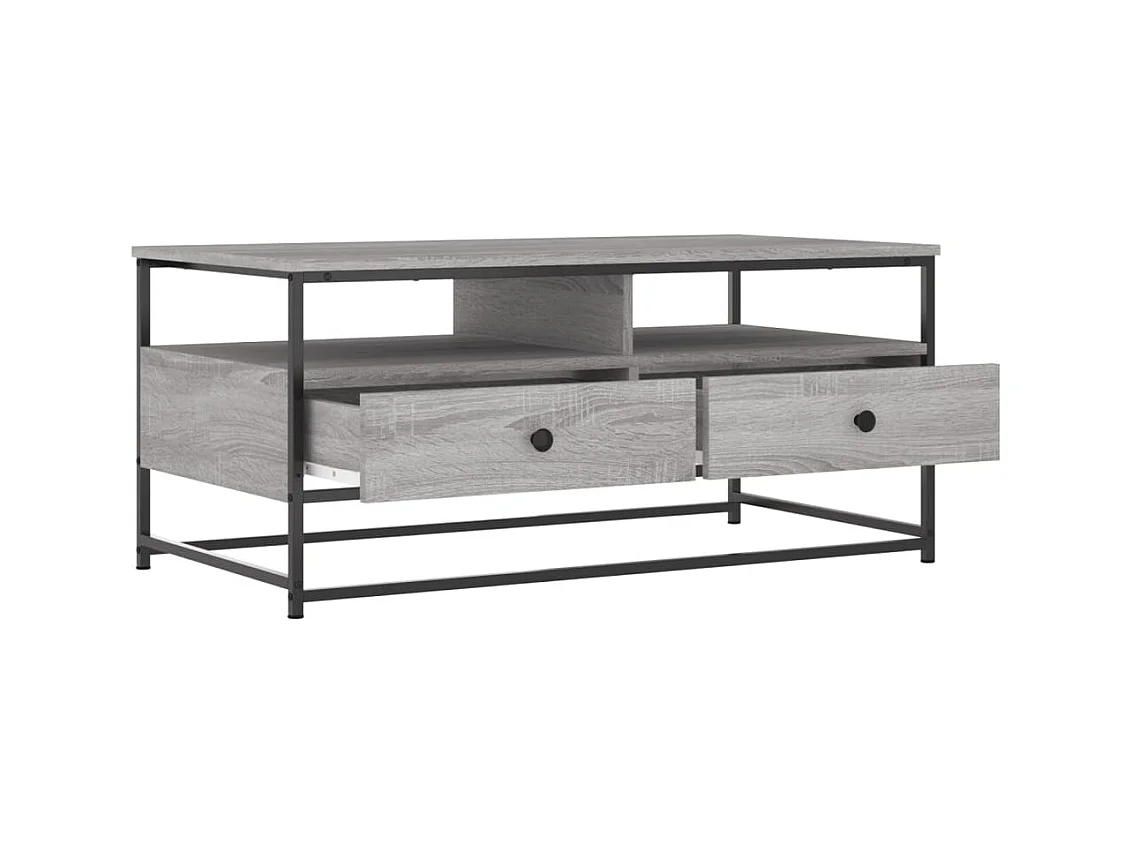 Mesa de centro madera de ingeniería gris Sonoma 100x51x45 cm ES34461