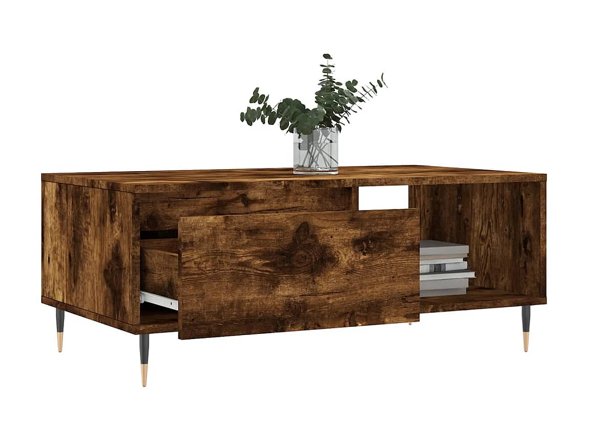 Mesa de centro 90x50x36,5 cm derivados madeira carvalho fumado PT499909