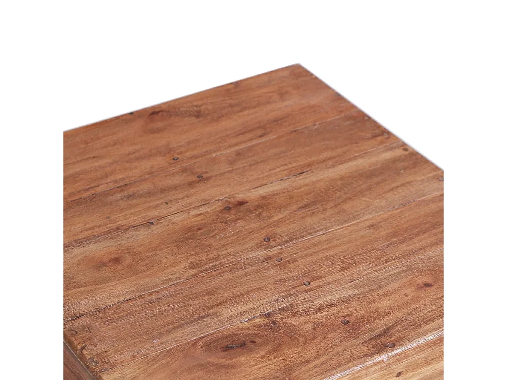 Table basse 53 x 50 x 50 cm Bois de récupération massif OFR51575 BonneVie Meuble