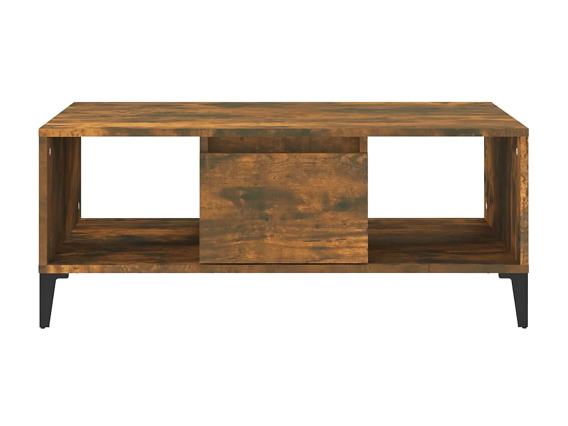 Table basse Chêne fumé 90x50x36,5 cm Bois d'ingénierie OFR33574 BonneVie Meuble