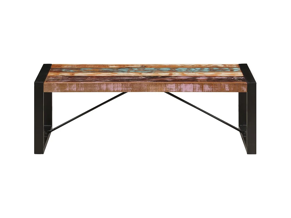 Mesa de centro madera maciza reciclada 120x60x40 cm ES27139