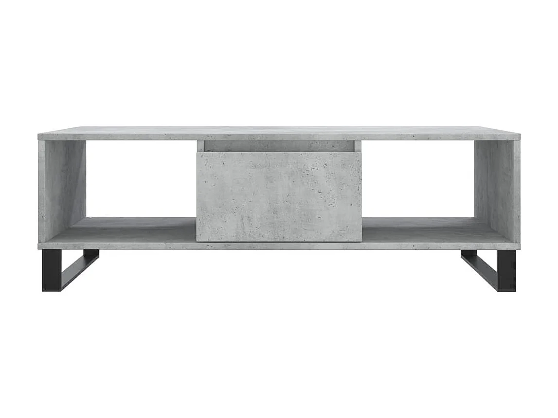 Table basse gris béton 104x60x35 cm bois d'ingénierie OFR12102 BonneVie Meuble