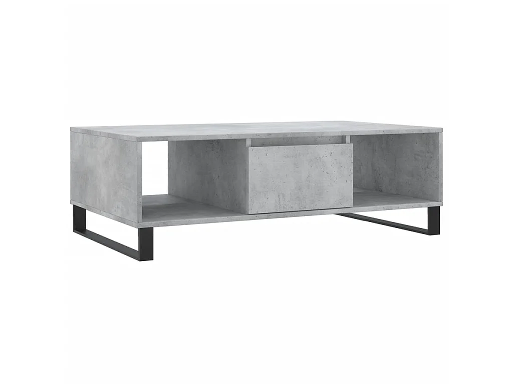 Mesa de centro madera de ingeniería gris hormigón 104x60x35 cm ES93982