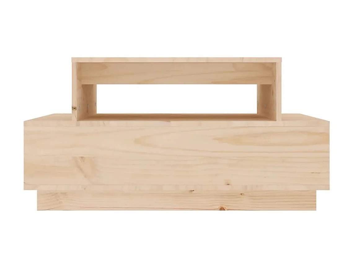 Table basse 80x55x40,5 cm Bois massif de pin OFR84577 BonneVie Meuble