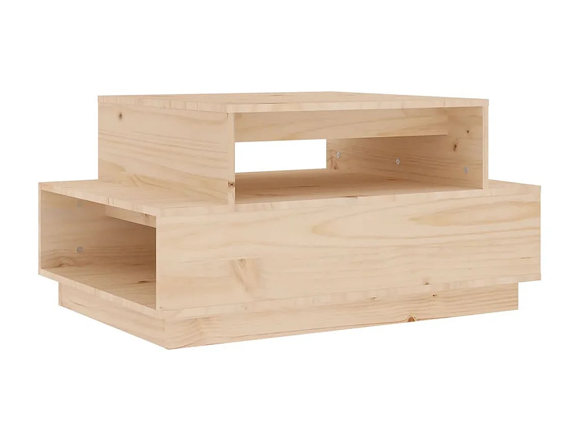 Table basse 80x55x40,5 cm Bois massif de pin OFR84577 BonneVie Meuble