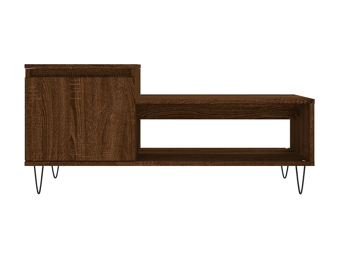 Table basse Chêne marron 100x50x45 cm Bois d'ingénierie OFR12611 BonneVie Meuble