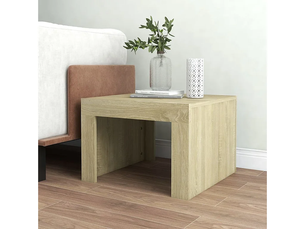 Table basse Chêne sonoma 50x50x35 cm Aggloméré OFR15135 BonneVie Meuble