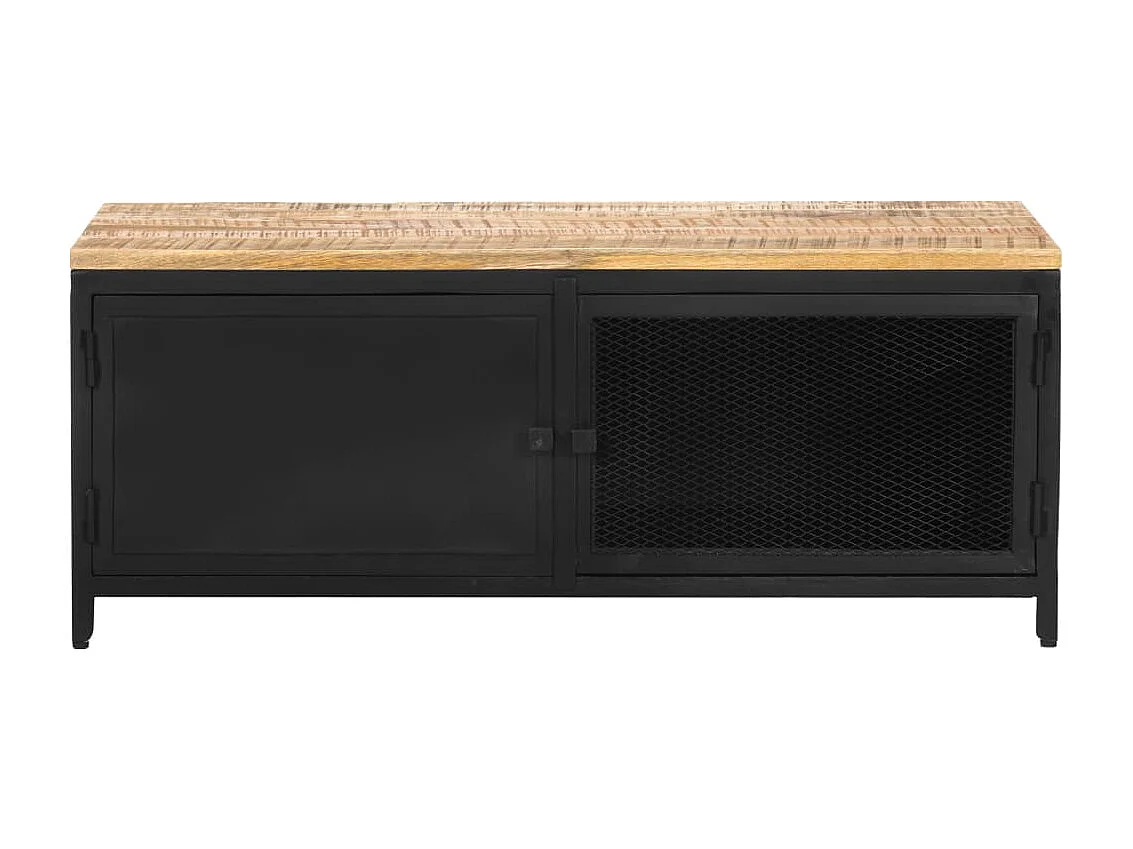 Table basse 90x50x37 cm Bois massif de manguier brut OFR94970 BonneVie Meuble