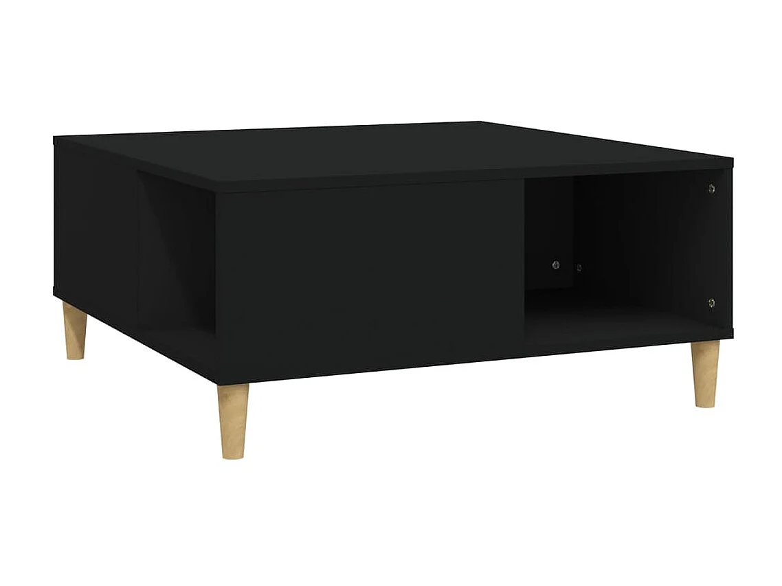 Mesa de centro 80x80x36,5 cm derivados de madeira preto PT926969