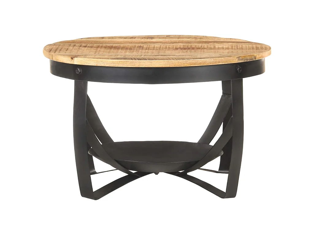 Mesa de centro de madera de mango rugosa Ø68x43 cm ES65342