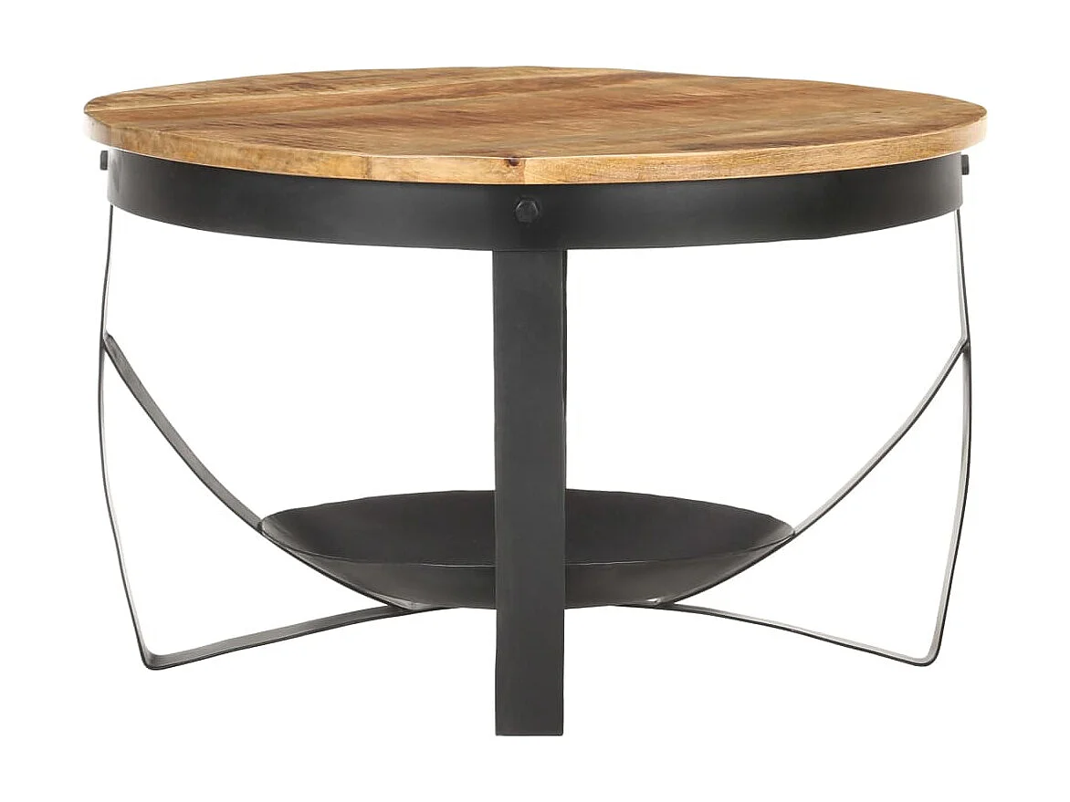 Mesa de centro de madera de mango rugosa Ø68x43 cm ES65342