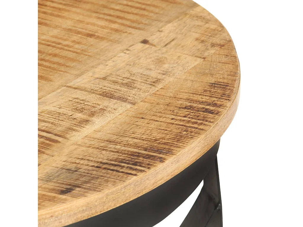 Mesa de centro de madera de mango rugosa Ø68x43 cm ES65342