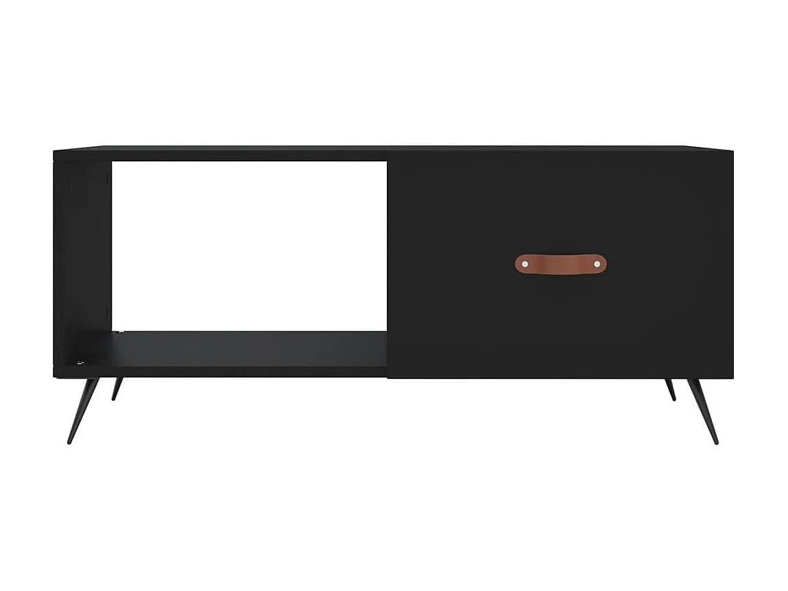 Mesa de centro madera contrachapada negro 90x50x40 cm ES38337