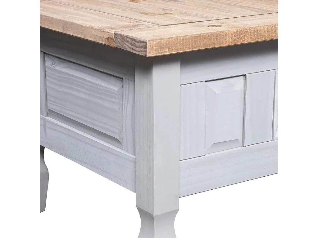 Mesa de centro Corona pinho mexicano 100x55x44 cm cinzento PT331789