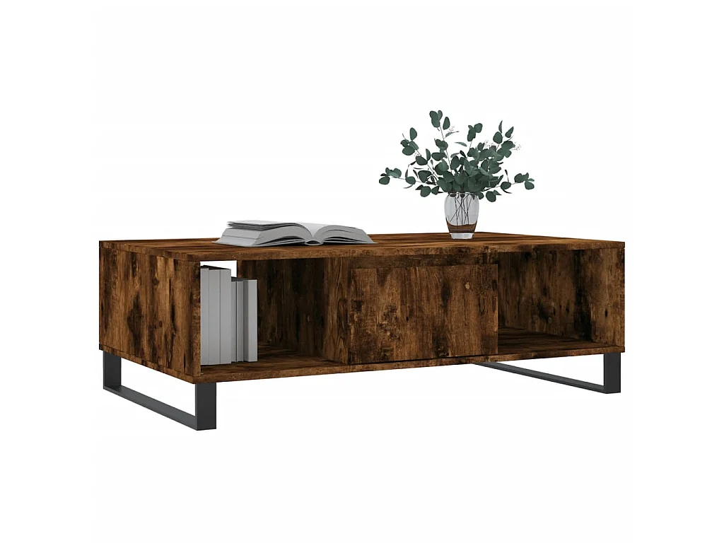 Mesa de centro 104x60x35cm derivados de madeira carvalho fumado PT307927