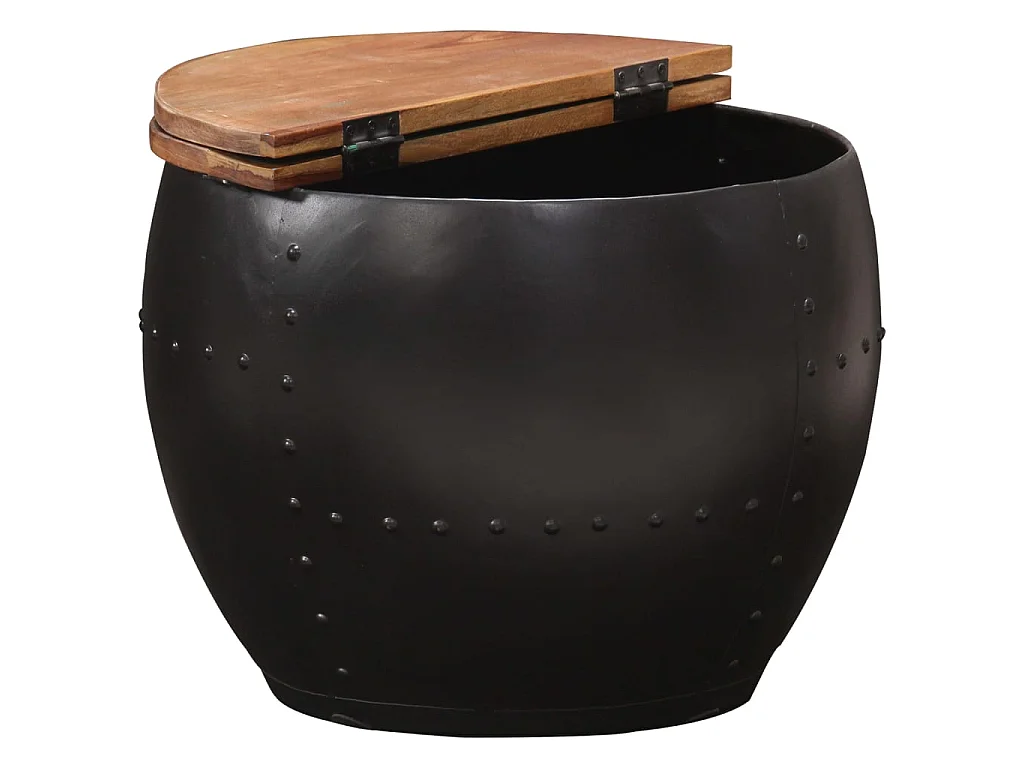 Mesa de centro 53x43 cm madeira recuperada maciça PT347033