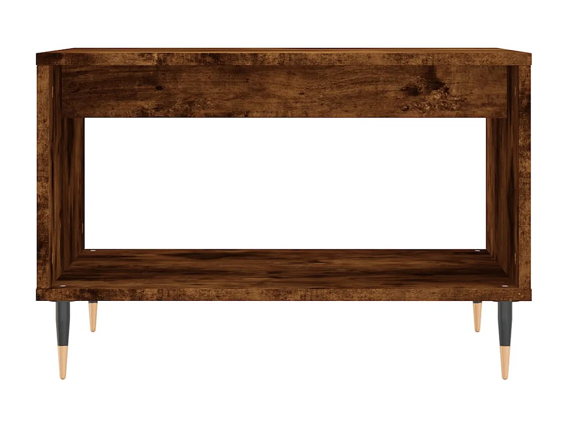 Table basse chêne fumé 60x50x40 cm bois d'ingénierie OFR89489 BonneVie Meuble