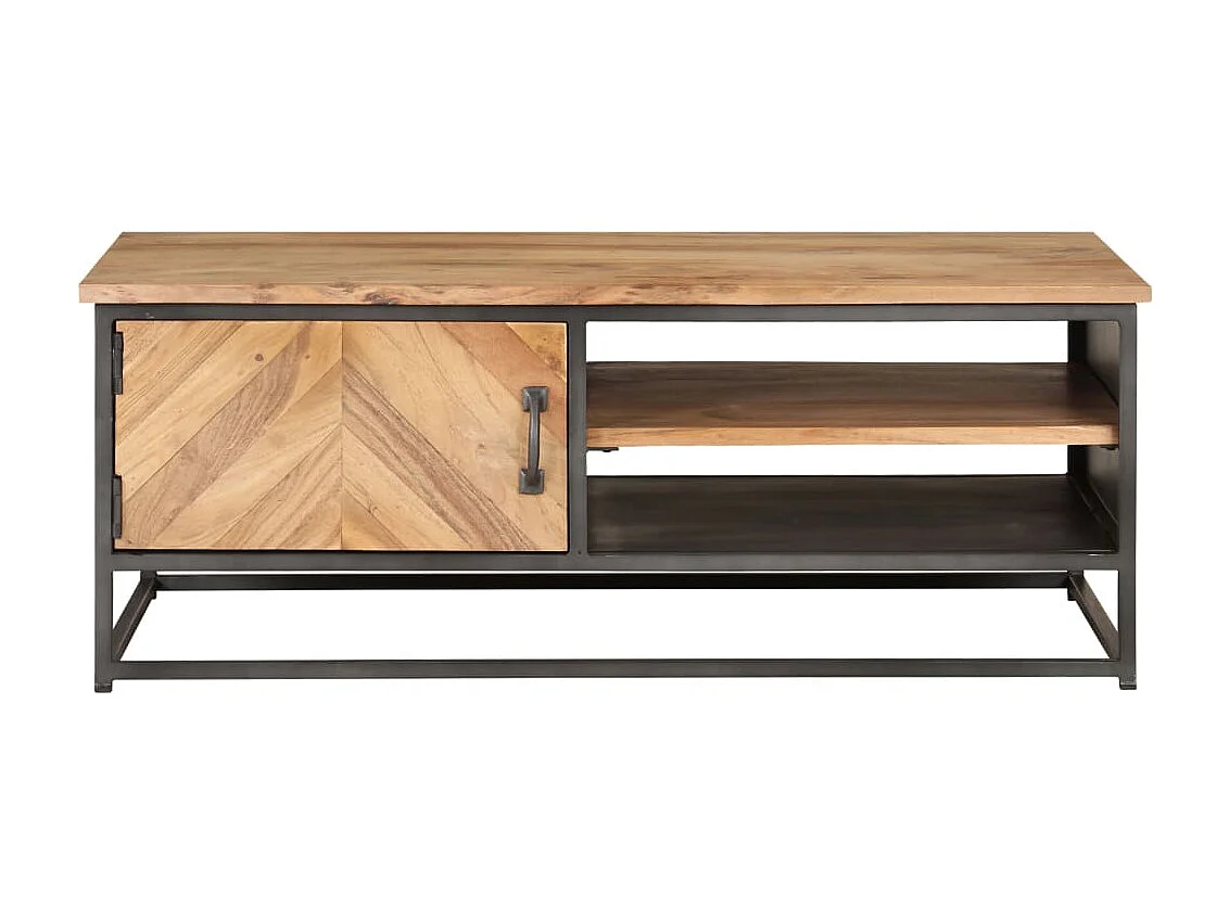 Table basse 90x50x35 cm Bois d'acacia massif OFR65673 BonneVie Meuble