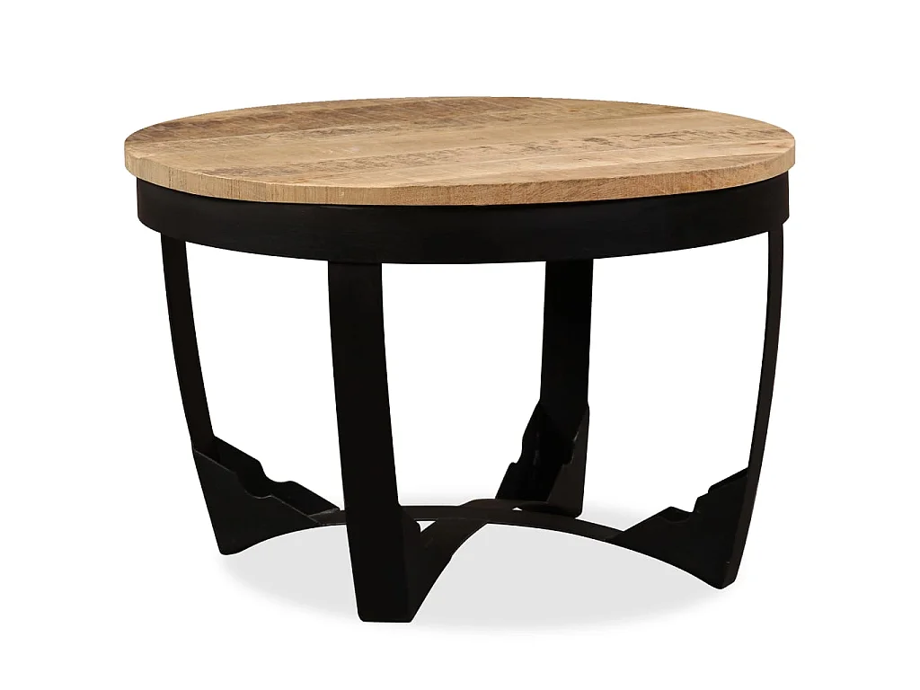 Mesa de centro madera maciza de mango sin tratar 60x40 cm ES35993