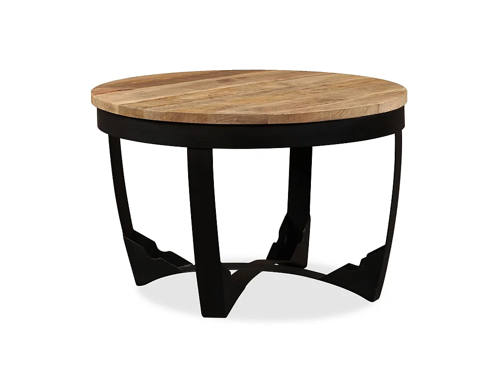 Table basse bois de manguier brut 60x40 cm OFR36071 BonneVie Meuble
