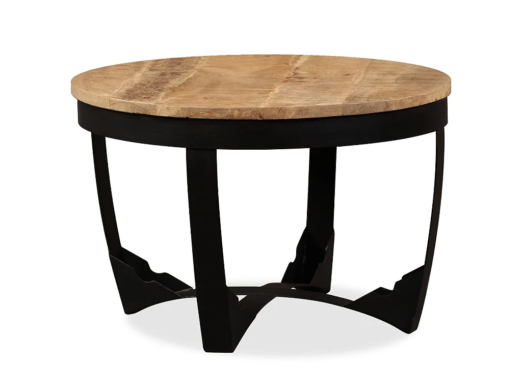 Table basse bois de manguier brut 60x40 cm OFR36071 BonneVie Meuble