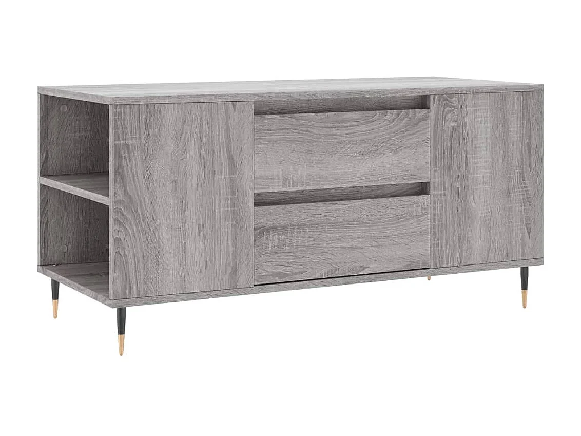 Table basse sonoma gris 102x44,5x50 cm bois d'ingénierie OFR98264 BonneVie Meuble