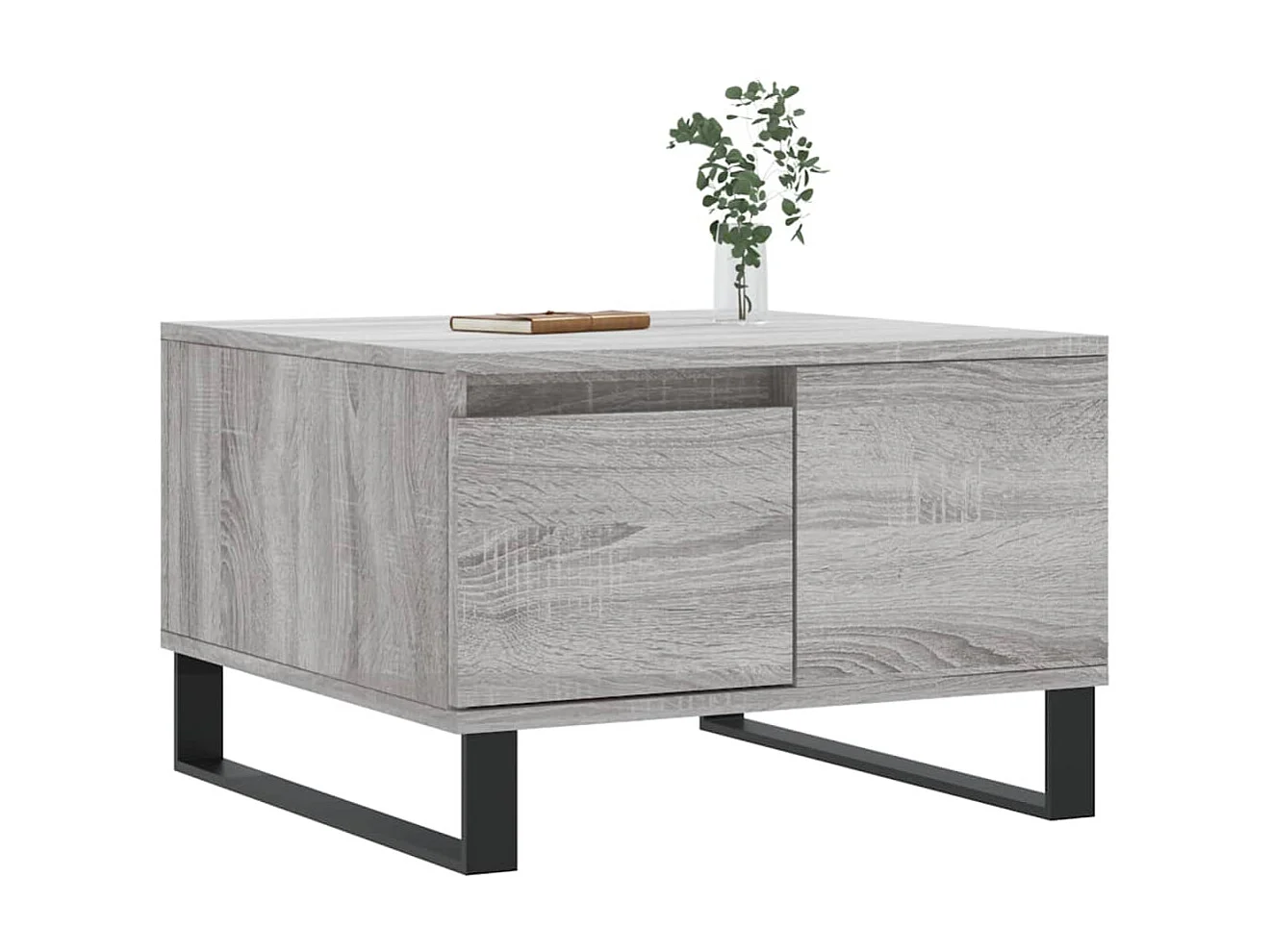 Table basse sonoma gris 55x55x36,5 cm bois d'ingénierie OFR24223 BonneVie Meuble